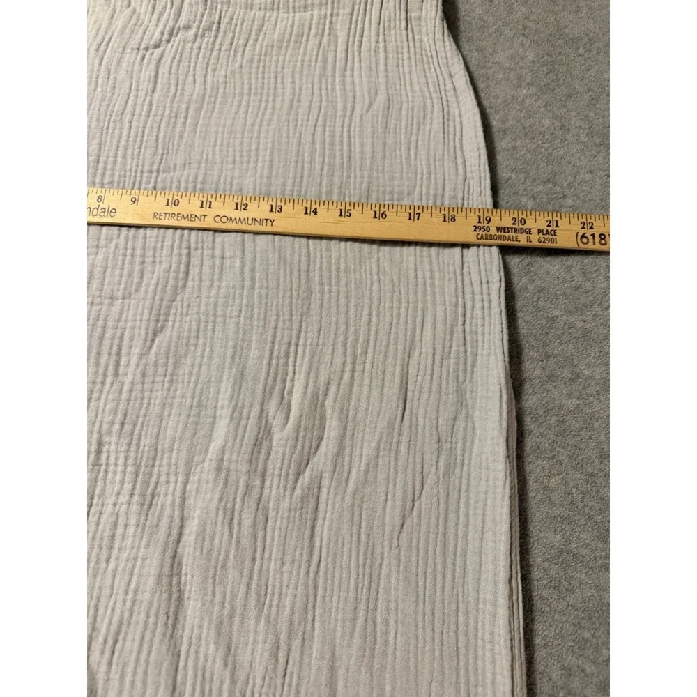 Faherty Dream Costa Cotton Dress Gray Gauzy Midi Sleeveless Coastal Beach SZ S
